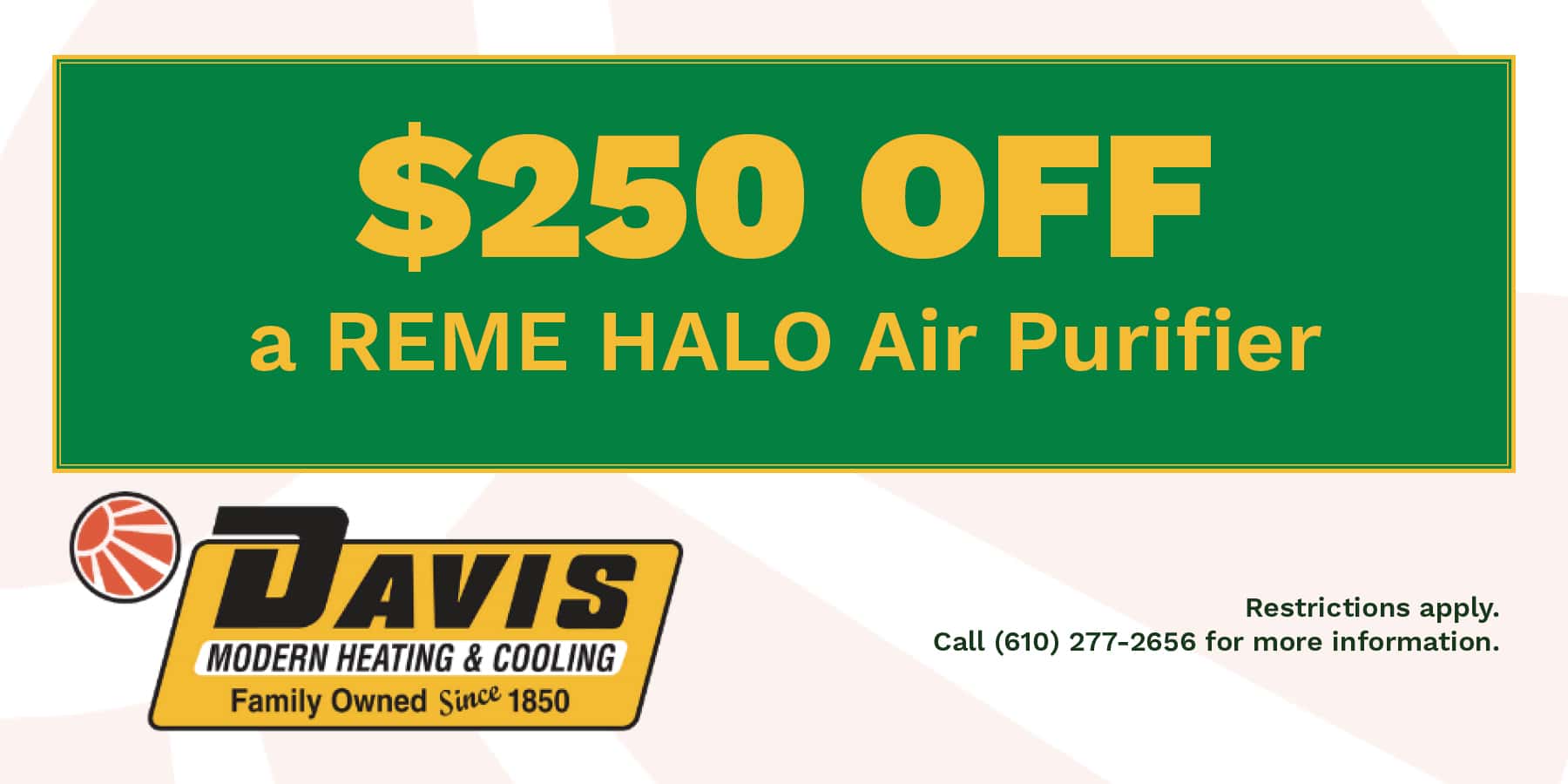 0 OFF a REME HALO Air Purifier